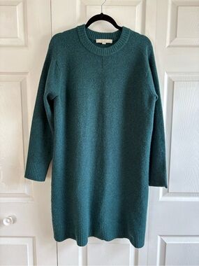 loft green sweater dress | Dresses | Ann Taylor Loft Midi dresses